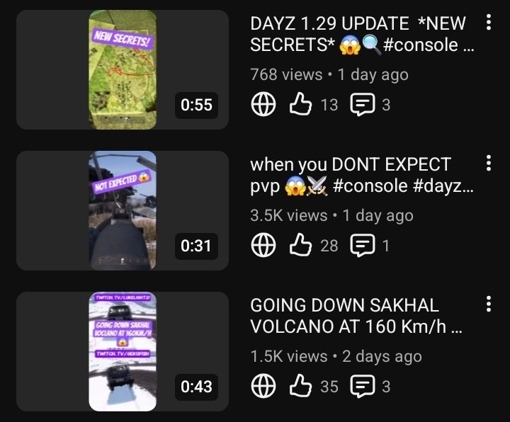 LukeLight21 (@lukelight21) on Twitter photo Last 3 <a href="/DayZ/">DayZ ๐ฅ ๐ฎ โค๏ธ</a> Shorts have been doing well on the YT thanks for everyone who has enjoyed them โค๏ธโค๏ธโค๏ธ Last 3 <a href="/DayZ/">DayZ ๐ฅ ๐ฎ โค๏ธ</a> Shorts have been doing well on the YT thanks for everyone who has enjoyed them โค๏ธโค๏ธโค๏ธ