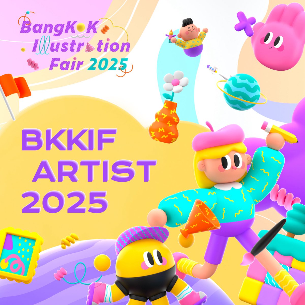 #BKKIF2025 Artist Name List:
bangkokillustrationfair.com/movement-detai…

Thank you to candidates from 26 countries who submitted works to our online showcase this year. 

See you at centralwOrld PULSE on the 7th floor of centralwOrld during this coming 23-26 October 2025!