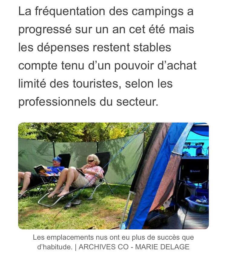 Saison 2025 pour l’hôtellerie de plein air 🏕️ une fréquentation qui résiste, tandis que le panier moyen recule, comme le précise Nicolas Dayot sur <a href="/RMCInfo/">RMC</a> repris par <a href="/afpfr/">Agence France-Presse</a> <a href="/lopinion_fr/">l'Opinion</a> <a href="/20Minutes/">20 Minutes</a> <a href="/OuestFrance/">Ouest-France</a> <a href="/LeTelegramme/">Le Télégramme</a> <a href="/lanouvellerep_/">La Nouvelle République</a> <a href="/sudouest/">Sud Ouest</a>
