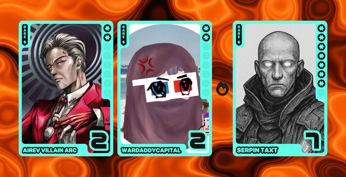 🔥 Burn to Draw Alert! 🔥  

<a href="/mys7ix/">mys7ix.hl</a> just burned 2 cards to receive a Rare serpinxbt!

Rare Supply: 25 cards
Est Value: 0.142Ξ ($601)