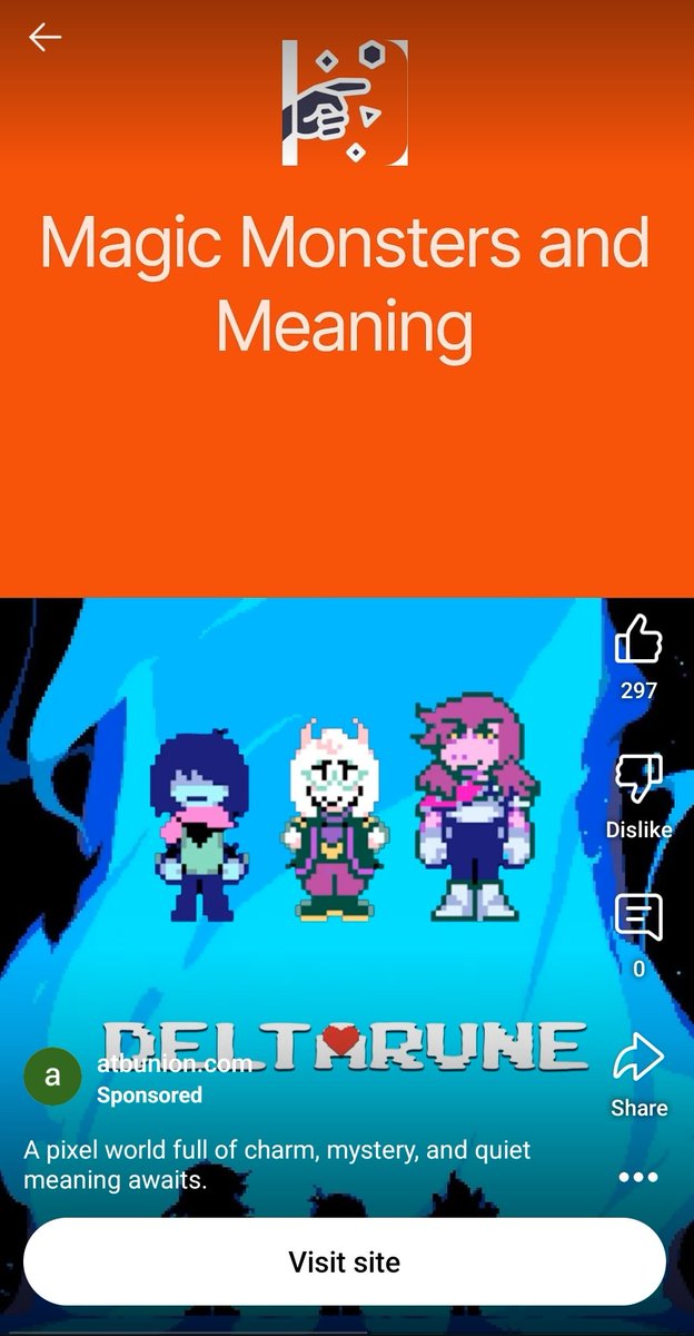 What the fuck is this ad bro #DELTARUNE