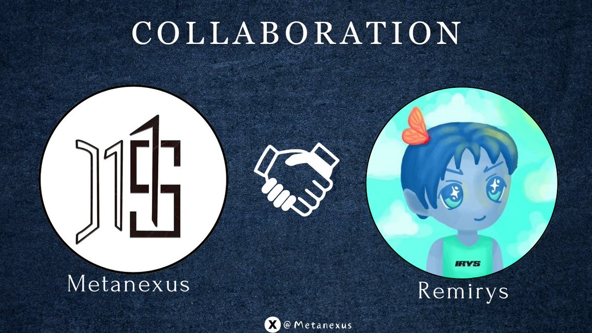 Metanexus Syndicate (@metanexxuss) on Twitter photo We are pleased to announce our collaboration with <a href="/RemirysETH/">Remirys (✧ᴗ✧)</a>, the reimagined NFTs born from the Irys realm.
These collections represent a bridge to the vibrant Irys community, embodying years of innovative creation.
We are delighted explore this collaborations potential. We are pleased to announce our collaboration with <a href="/RemirysETH/">Remirys (✧ᴗ✧)</a>, the reimagined NFTs born from the Irys realm.
These collections represent a bridge to the vibrant Irys community, embodying years of innovative creation.
We are delighted explore this collaborations potential.