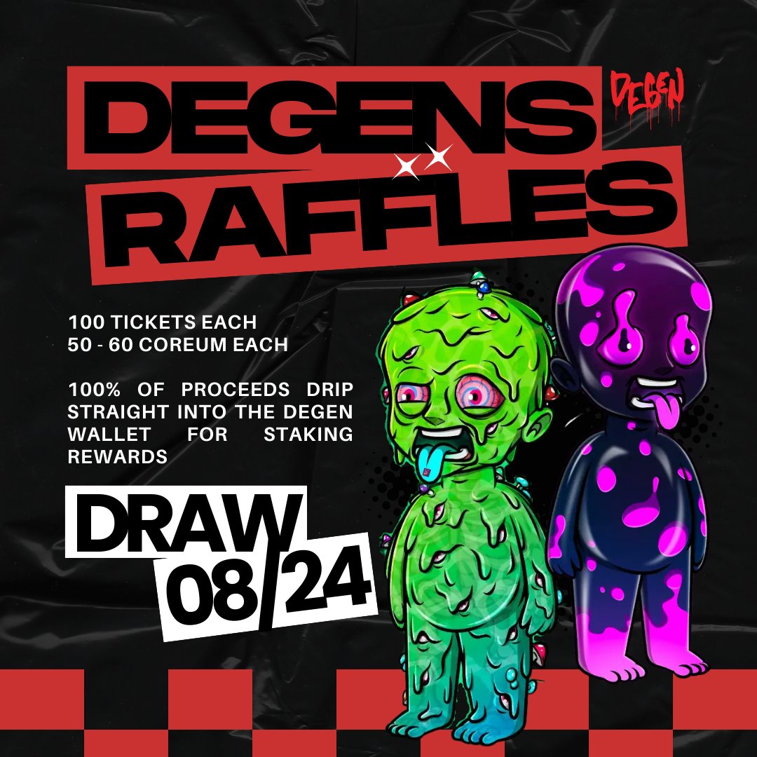 Y’all really thought you had time? Nah.
The raffle’s dead… long live the raffle.

🎟️ Draw hits AUG 24th, right before DRPL.
Two wallets about to level up heavy 👀💦