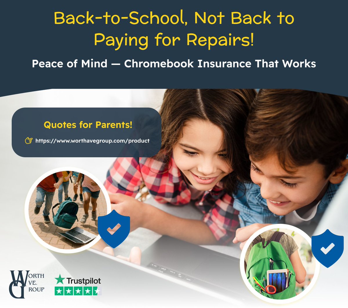 worthavegroup's tweet image. The school year has started. Protect your child’s Chromebook before the homework (and accidents) starts rolling in! 👉worthavegroup.com/product/chrome…
#BackToSchool #DeviceProtection #ChromebookProtection