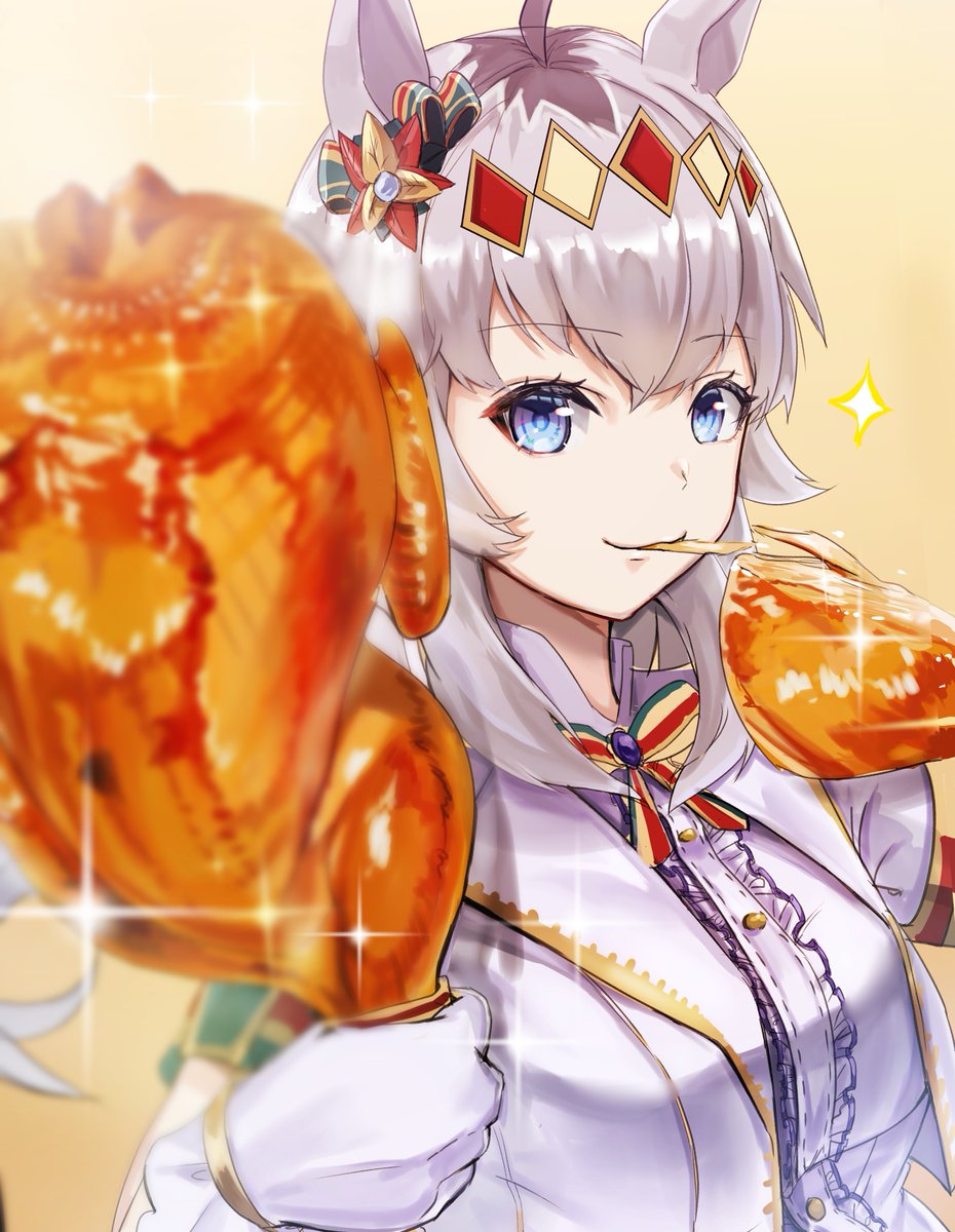 #umamusume　#oguricap 
Chicken~✨