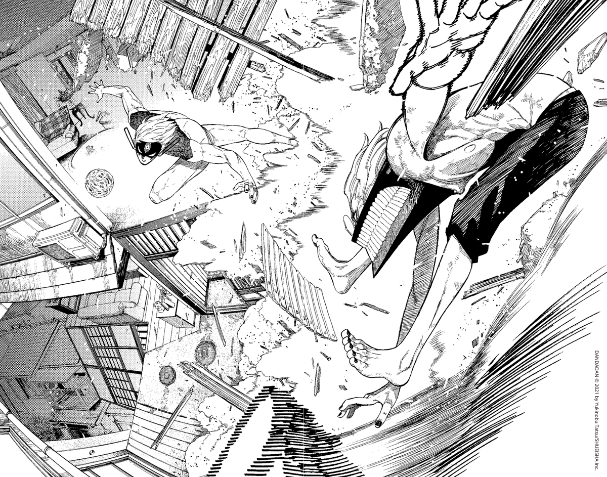 Kazemanga_fr's tweet photo. Jiji / Oeil Maléfique VS Okarun ! 💥 

📙 Manga : Dandadan https://t.co/XRMuZTYcbx
