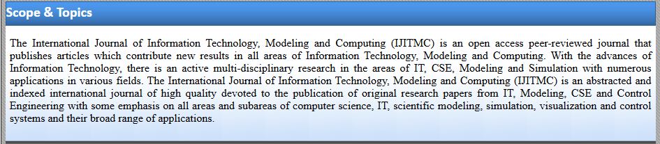 ijitmc18636's tweet image. International Journal of Information Technology, Modeling and Computing(IJITMC)
Webpage URL -airccse.org/journal/ijitmc…
Submission Deadline : August 24, 2025
submission url-
#control #mathematics #softcomputing #computingundsoftware #cloudcomputingsoftware
