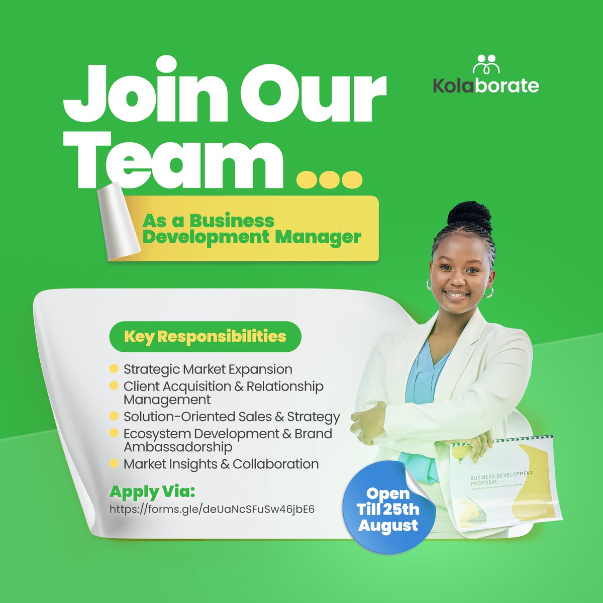 🚀 FRESH OPPORTUNITY ALERT! 🚀

We’re on the hunt for a dynamic Business Development Manager to join our team!

📩 Apply Via → forms.gle/deUaNcSFuSw46j…

#BusinessDevelopment #CareerOpportunity #TheFutureOfWork #NowHiring