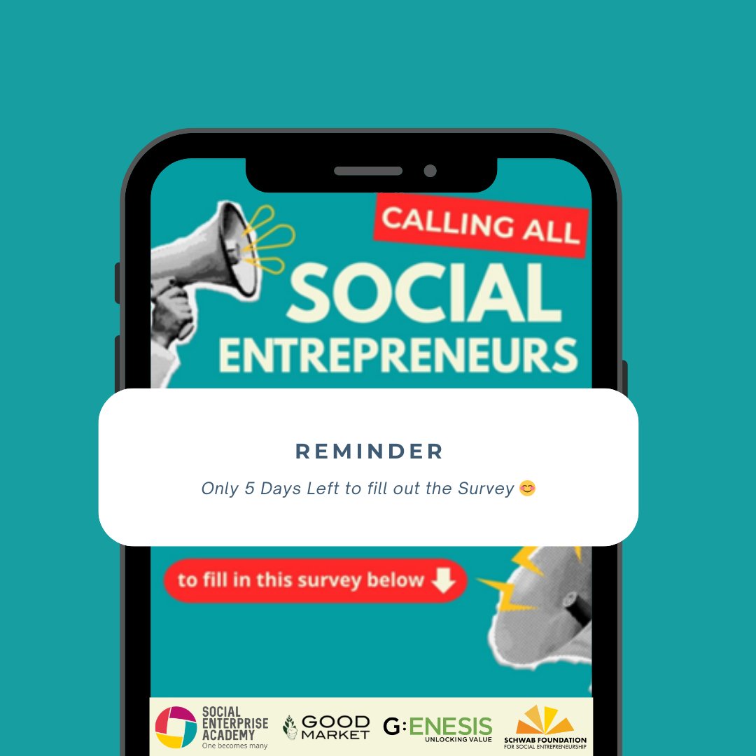 Last Chance to Share Your Insights &amp; Join Africa’s Social Enterprise Movement!

Don’t miss out let’s make sure Africa’s social enterprises are counted and celebrated.

Take the survey today: socialenterpriseconnect.co.za/programmes-and…

Deadline: 24 August 2025
#socialenterprise #inclusivebusiness