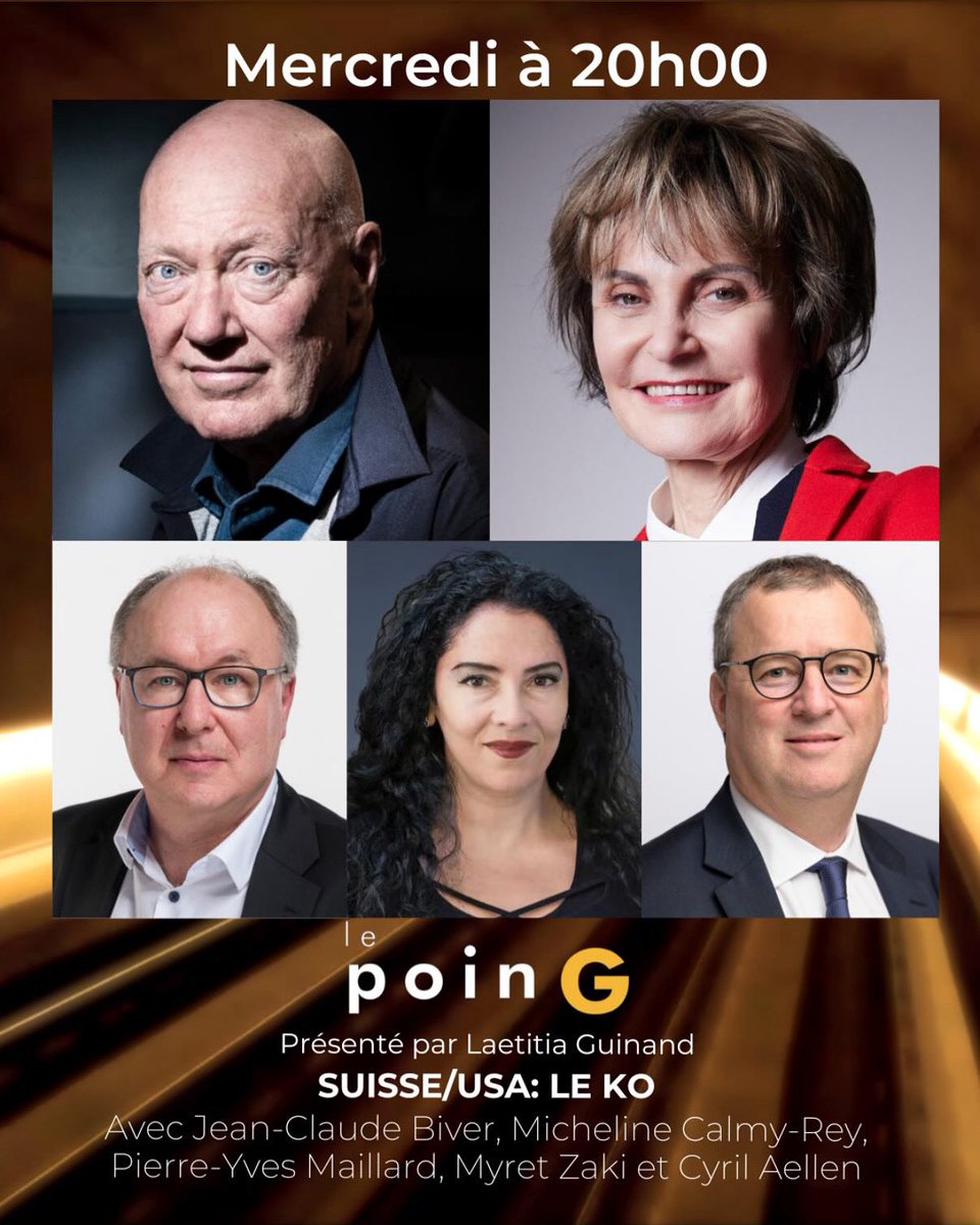 😩🇨🇭39%: « Oh les beaux jours! », Le PoinG ce soir sur l’enterrement 1ere classe de notre économie et de notre politique SUISSE-ou pas? Tragi-comédie signée Donald Trump, KKS, Guy Parmelin et consorts à 20h <a href="/lemanbleutv/">Léman Bleu</a> <a href="/jcbiver/">Jean Claude Biver</a> <a href="/CyrilAellen/">Cyril Aellen</a> <a href="/MyretZaki/">Myret Zaki</a>