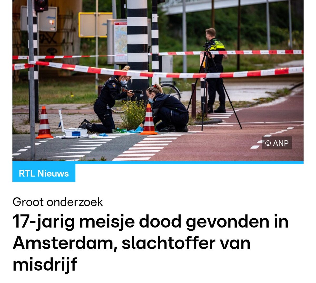 Jong meisje door misdrijf om het leven gekomen in Amsterdam