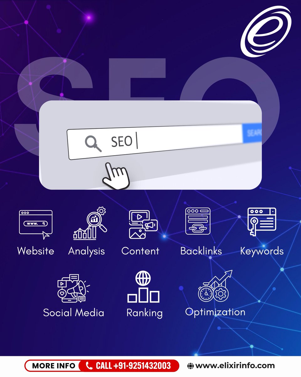elixirtechie's tweet image. 🔍 Be seen where it matters — on Top Pages of Google.

With Elixir’s smart SEO strategies, your business doesn’t just exist online — it dominates.

FREE consultation at +91-9251432003
-
-
#SEOExperts #RankOnGoogle #ElixirTechnologies #SEOStrategy #OrganicGrowth