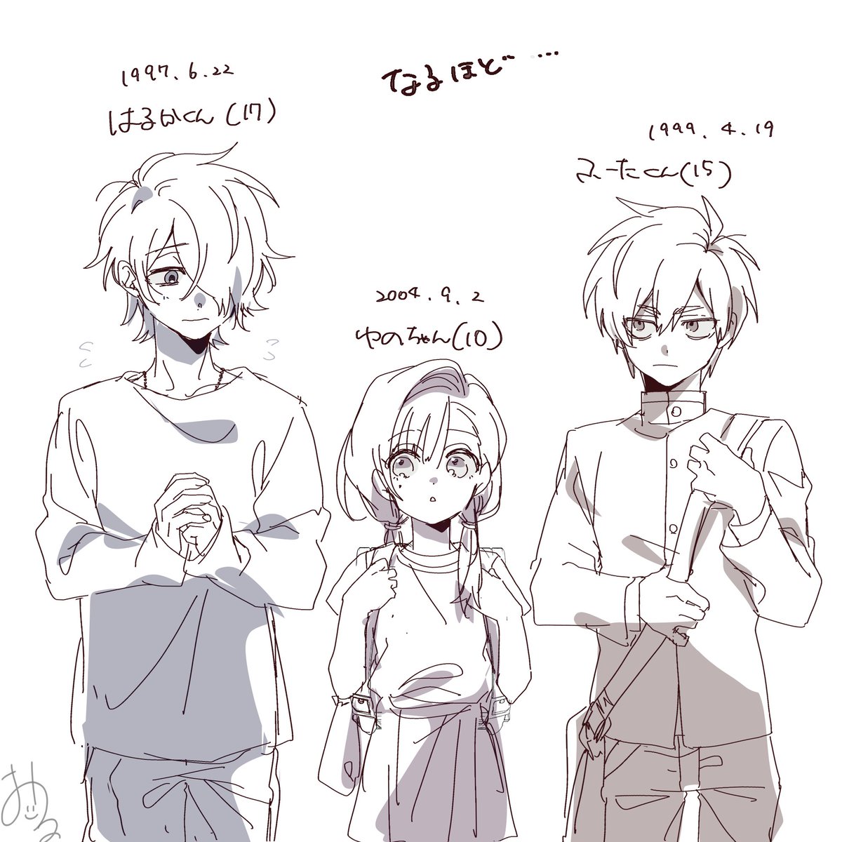 01くん基準だとこう･･･
010203の年の差いいな･･･