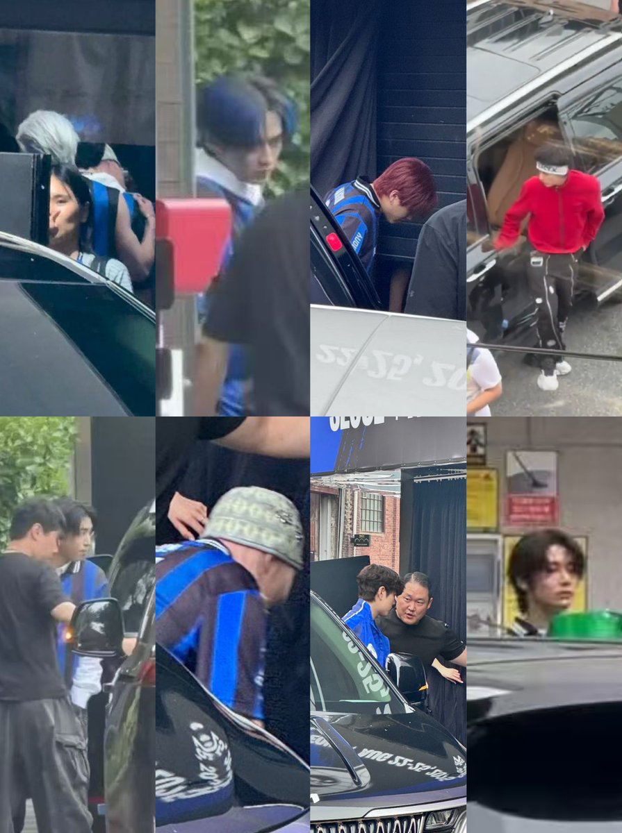 staysday6's tweet image. skz today !!! 

chan - silver
lee know - blue
changbin - red/pink
hyunjin - black
jisung - black
felix - pink
seungmin - black permed
jeongin - black