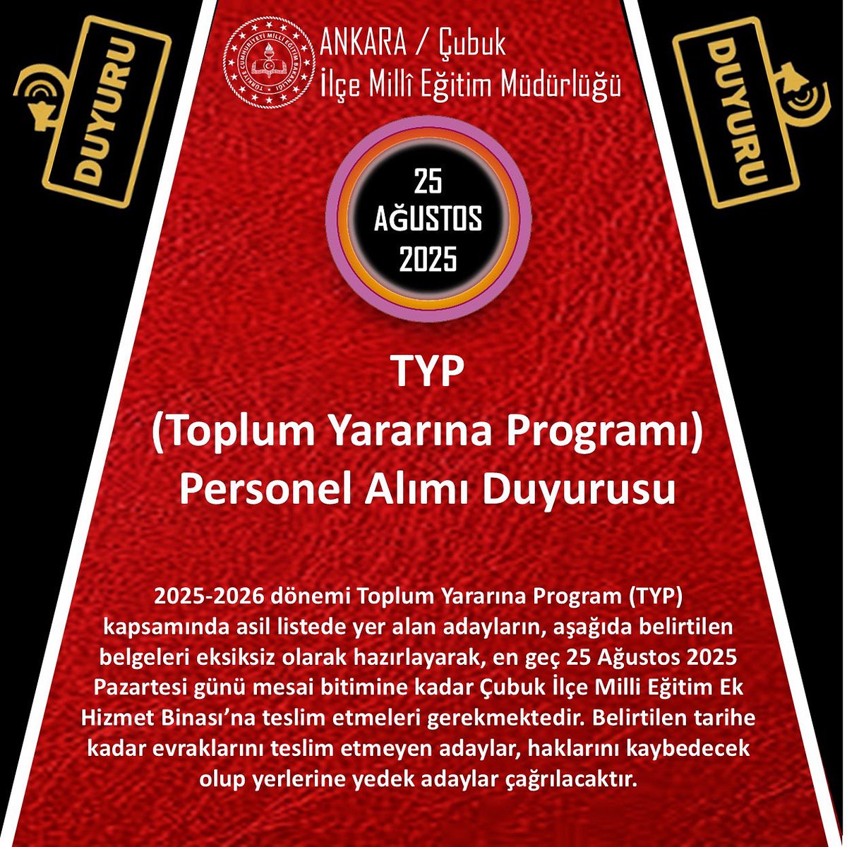 Çubuk İlçe Millî Eğitim Müdürlüğü (@cubukilcemem) on Twitter photo 