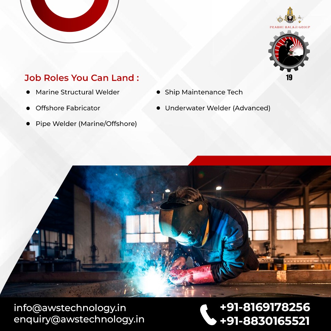 AWS_Tech_Center's tweet image. Want to work offshore or in shipyards?
Get internationally recognized welding certification!

✅ Job-ready skills
✅ Marine &amp;amp; oil rig opportunities
✅ Boost safety &amp;amp; quality standards

📞 +91-8169178256 |

#WeldingCertification #MarineJobs #GlobalCareers #OffshoreWelding