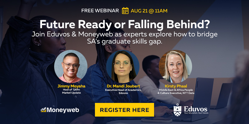 Eduvos (@edu_vos) on Twitter photo We’re LIVE with <a href="/Moneyweb/">Moneyweb News</a>
Tune in now as we explore what SA’s graduates need to excel in today’s job market.
Register here: register.gotowebinar.com/register/82461…
#EduvosWebinar #FutureReadySA #GraduateReadiness #SkillsForTomorrow #EducationToEmployment
<a href="/jmoyaha_/">Jimmy Moyaha</a> <a href="/NTTDATA/">NTT DATA (Official)</a> <a href="/SAfmRadio/">SAfmRadio 📻</a> We’re LIVE with <a href="/Moneyweb/">Moneyweb News</a>
Tune in now as we explore what SA’s graduates need to excel in today’s job market.
Register here: register.gotowebinar.com/register/82461…
#EduvosWebinar #FutureReadySA #GraduateReadiness #SkillsForTomorrow #EducationToEmployment
<a href="/jmoyaha_/">Jimmy Moyaha</a> <a href="/NTTDATA/">NTT DATA (Official)</a> <a href="/SAfmRadio/">SAfmRadio 📻</a>