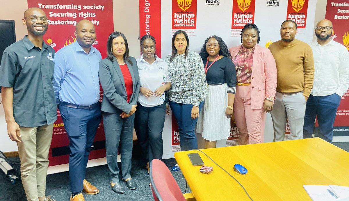 SAHRCommission's tweet photo. Engagement| This morning, the KZN Provincial Office held stakeholder meeting with the Durban University of Technology’s (DUT) Department of Applied Law to explore areas for collaboration and partnerships in the advancement of human rights. https://t.co/BKoZIOKnAq