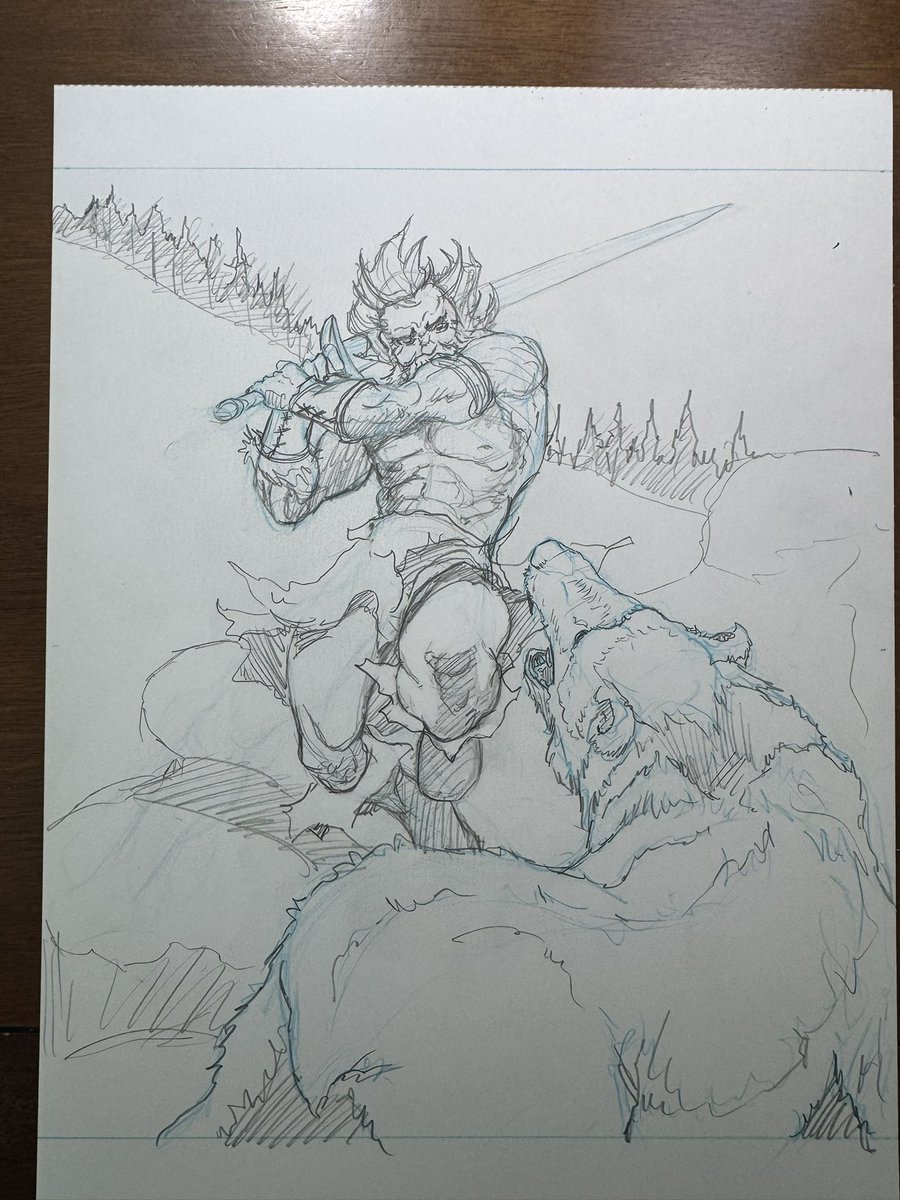 DelTeigeler's tweet photo. Warrior Wednesday has arrived! This one for @blackoathentertainment Games - Ker Nethalas Solo RPG for the “Frostbound Exiles” expansion! #solorpg #ttrpg #rpg #rogart #warrior #fighter #actionpose #polarbear #art #traditionalartwork https://t.co/f4OkfbRxTu