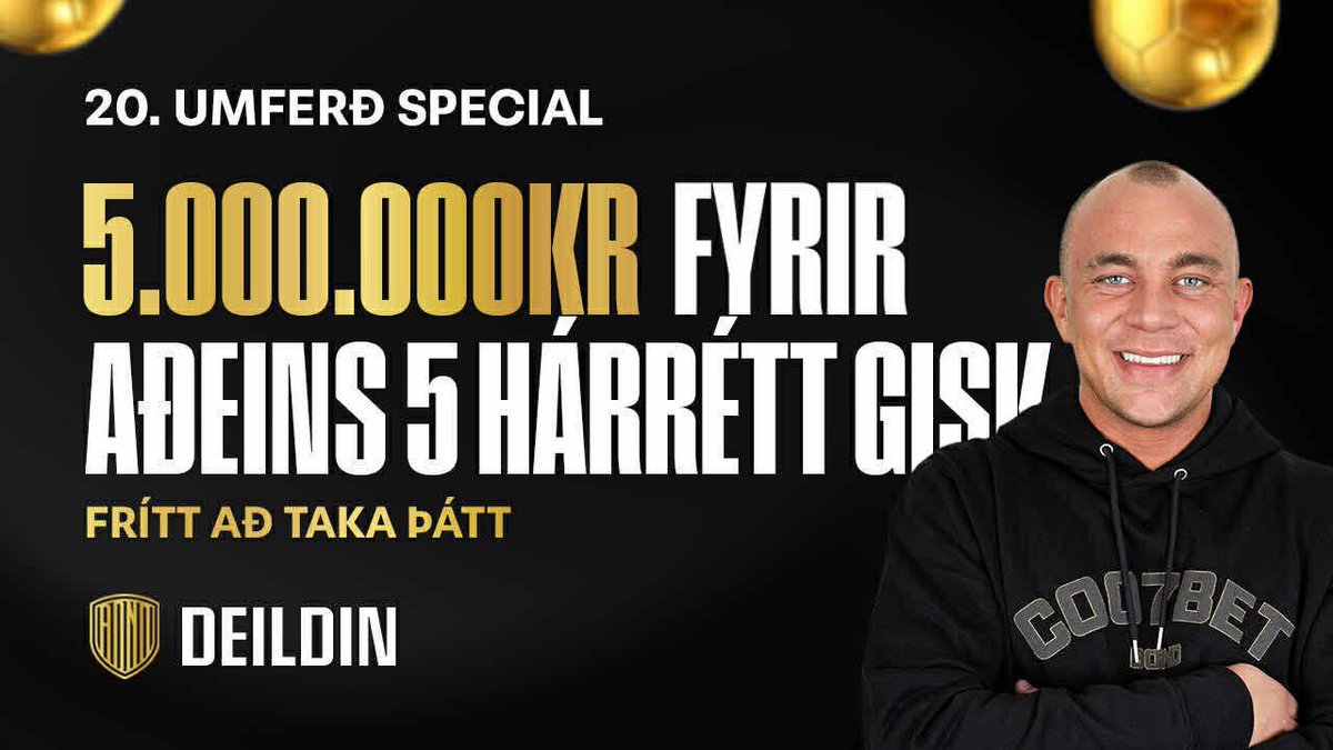 Ekki sofa á þessu

Bond Deildin

coolbet.com/is/league/212