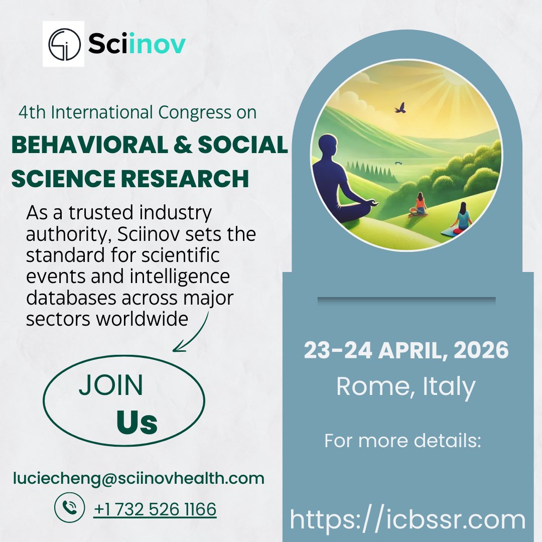 ICBSSR_2026's tweet image. 📢 Call for Papers

🚨 Abstract Submissions OPEN for #ICBSSR2026!

Showcase your research on global stage

Deadline:
First Round Abstract Submission Ends: Sep 05th, 2025
Early Bird Registration Ends: September 10th, 2025

🔗Submit Now: icbssr.com/abstract-submi…

#BehavioralResearch