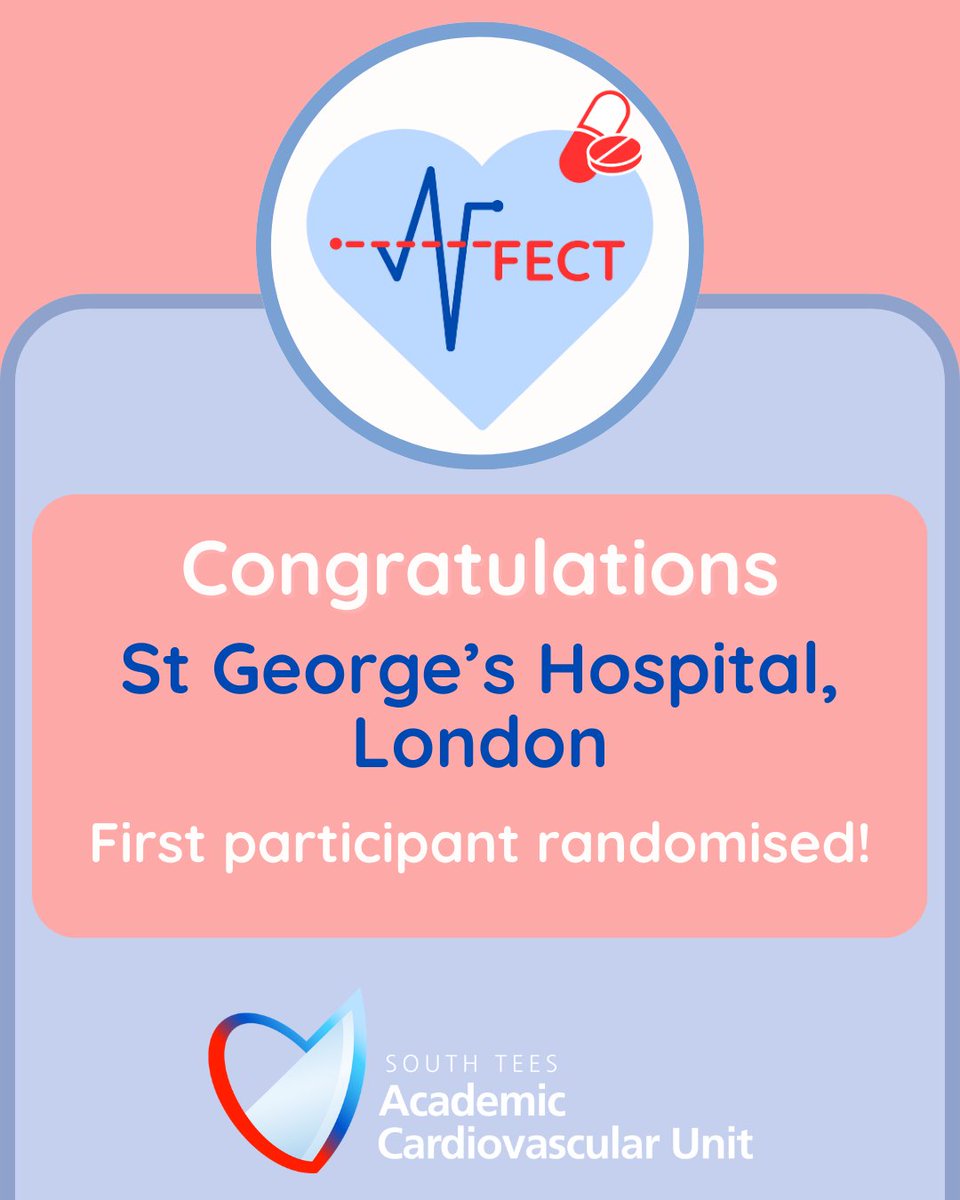 Well done to <a href="/geshNHS/">St George's, Epsom and St Helier</a> for randomising their first participant to the AFFECT trial!