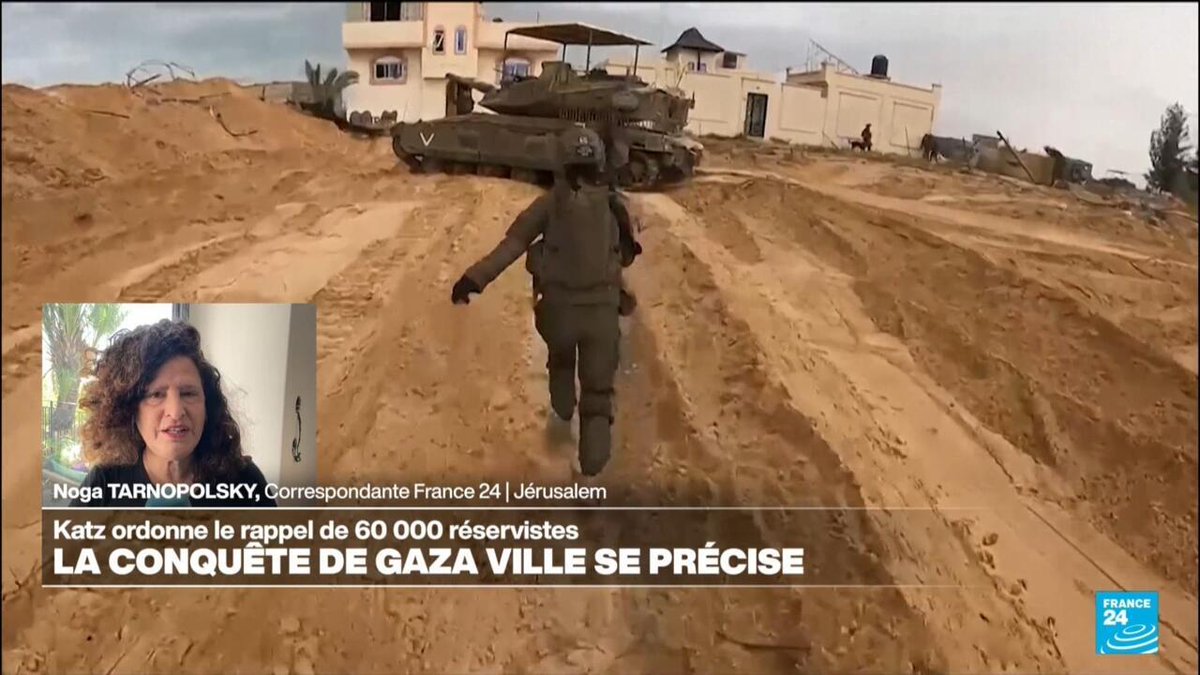 Israël ordonne le rappel de 60 000 réservistes pour la prise de la ville de Gaza f24.my/BNWT.x
