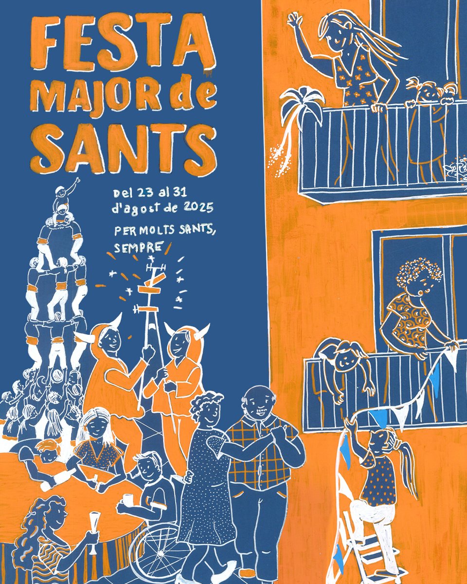 La Festa Major de Sants llena el barrio de tradición, música y calles decoradas. Cultura popular en su máxima expresión en #barcelona. Consulta aquí las actividades más destacadas webarcelona.net/es/eventos-bar…