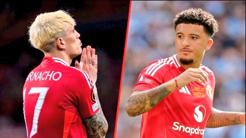 vtr1360's tweet photo. “Garnacho dey push for Chelsea move, Sancho set to leave for just £20m. We bought him £73m 😭💔. United transfer policy na premium tears. #MUFC #Sancho #Granacho #ManchesterUnited https://t.co/RMVHha9wc8