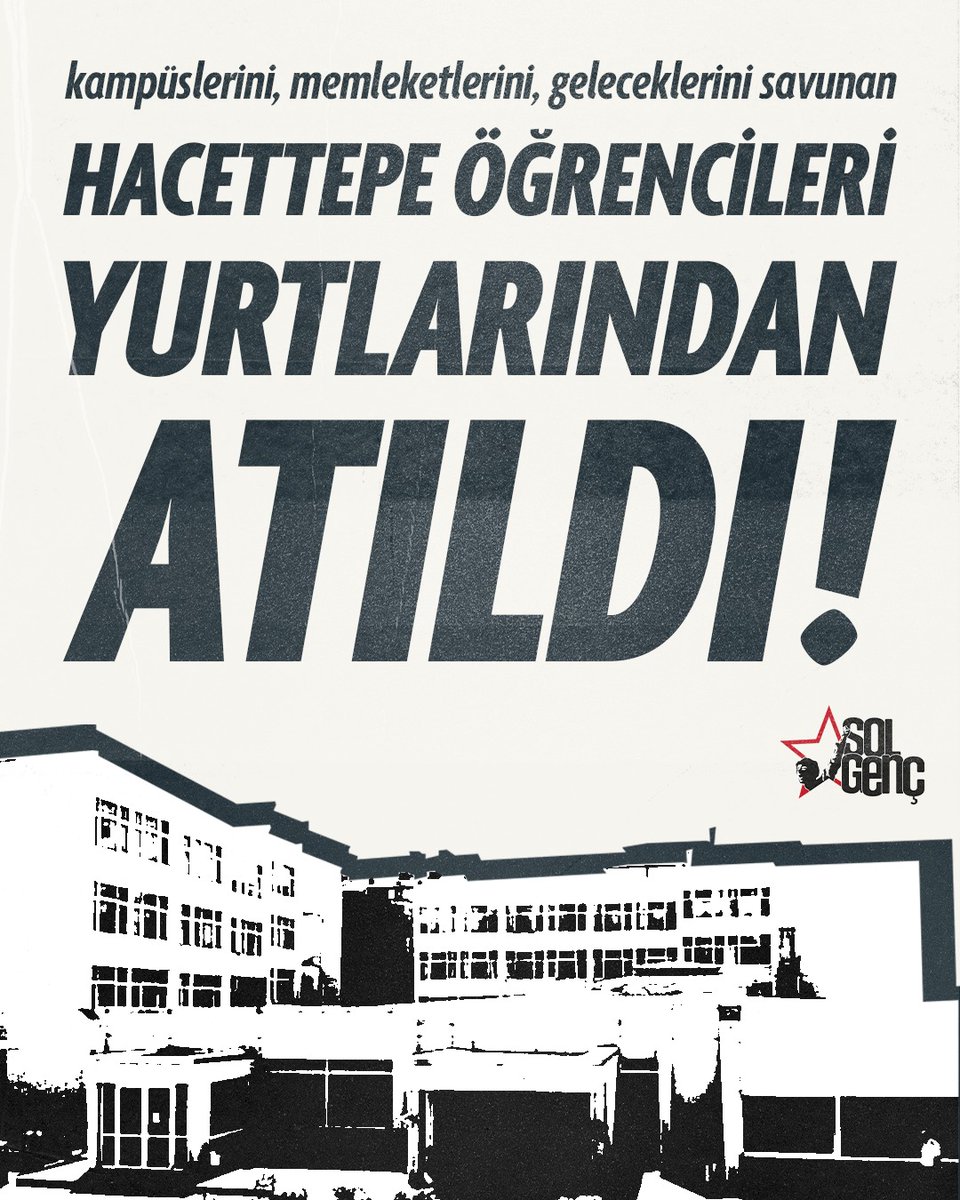 19 Mart'ta geleceğini savunan gençleri, barınma haklarına saldırarak cezalandırmaya çalışıyorlar!

Hacettepe Üniversitesi'nde okuyan 4 arkadaşımız, 19 Mart'ta haklarını savunduğu için uyduruk gerekçelerle yurtlarından atıldı.

Halk düşmanı politikalarıyla gençlere barınma imkanı