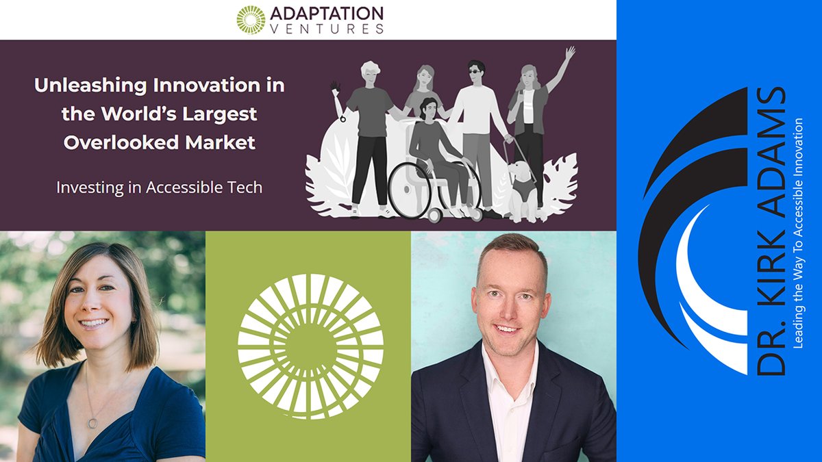 The Adaptation Advantage: Rich And Brittany Palmer's First-Money-In Play For Disability Innovation | Dr. Kirk Adams
drkirkadams.com/rich-and-britt…

Here, Dr. Kirk Adams makes the case that the world's largest overlooked market is the disability community.