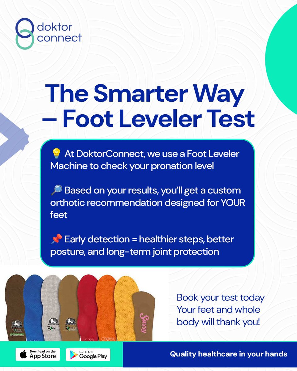 👣 Flat feet don’t just affect your walk. They affect your whole body!

The good news? With our Foot Leveler Test, we can check your pronation level and recommend the perfect orthotics designed just for YOU
👉 Book your Foot Leveler Test today!

#healthyfeet #flatfootcare