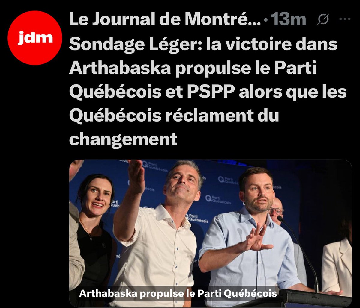 Pour les Québécois, PSPP représente le changement 😂

Le PQ et PSPP c’est :

TVQ/TPS à 15%+✅
Impôts dans le plafond✅
Taxe Carbone ✅
Pu de char et plus de vélo✅
Pas de medecin✅
Mega déficit✅
Plus de régles✅
Plus de folies green✅

Le PQ, c’est changé pour pire.

WAKE UP !