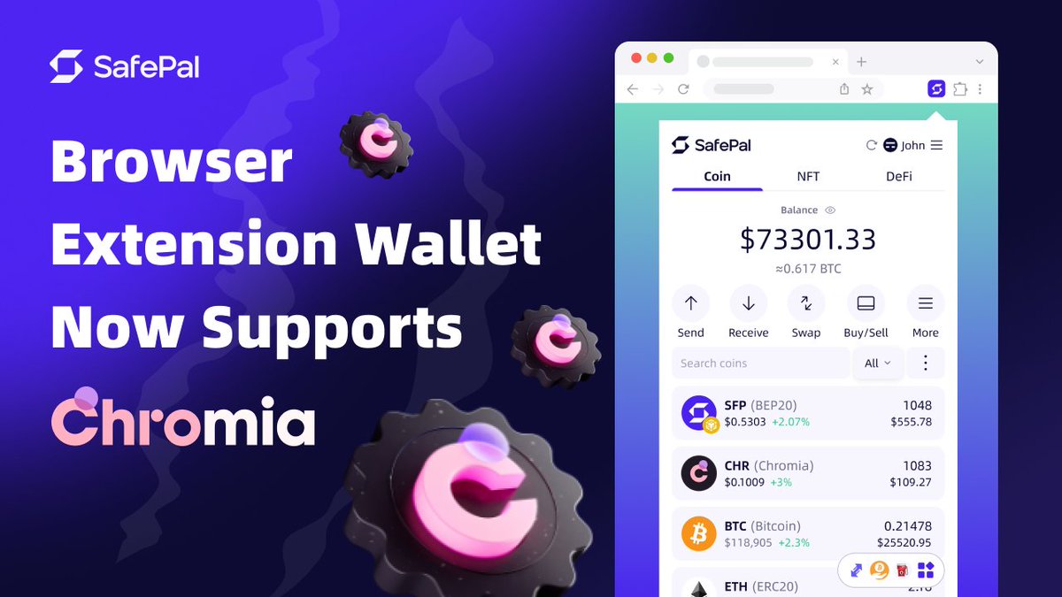 SafePal - Crypto Wallet (@isafepal) on Twitter photo SafePal browser extension Wallet now supports <a href="/Chromia/">Chromia | Power to the Public</a> π₯
Send & receive $CHR on Chrome, Firefox & Edge π»
Build brilliant. Transact smarter. β¨
π Learn more: safepalsupport.zendesk.com/hc/en-us/articβ¦ SafePal browser extension Wallet now supports <a href="/Chromia/">Chromia | Power to the Public</a> π₯
Send & receive $CHR on Chrome, Firefox & Edge π»
Build brilliant. Transact smarter. β¨
π Learn more: safepalsupport.zendesk.com/hc/en-us/articβ¦
