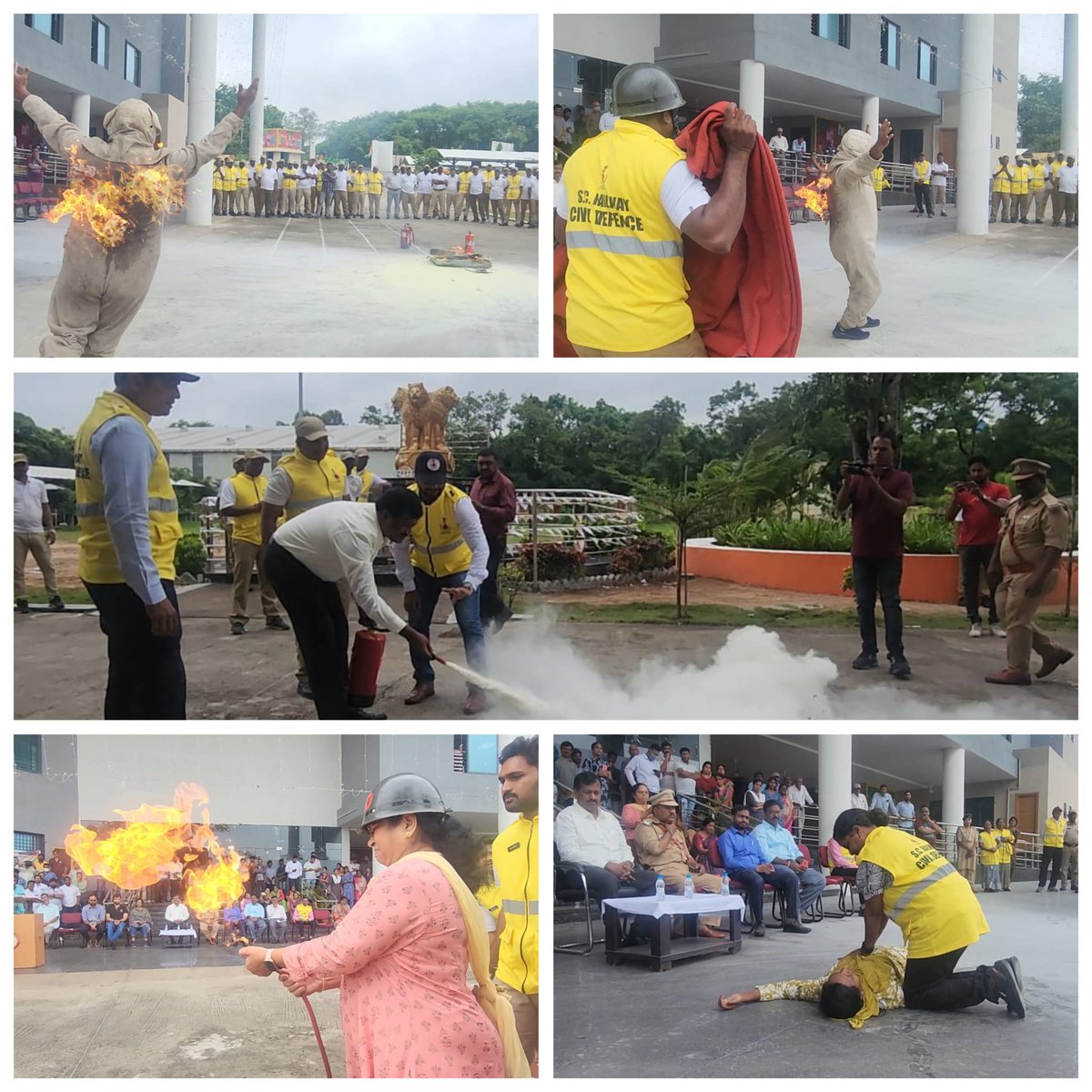 SCRCivilDefence's tweet image. SCR Civil Defence conducted Basic Training for 77 Railway staff from Aug 10–16, 2025 at ZCDTC, Secunderabad. Fire Safety, First Aid & Rescue demo was also held at Carriage Workshop,Lallaguda on Aug 16 to enhance staff safety & preparedness. @RailMinIndia @DGFSCDHG @SCRailwayIndia