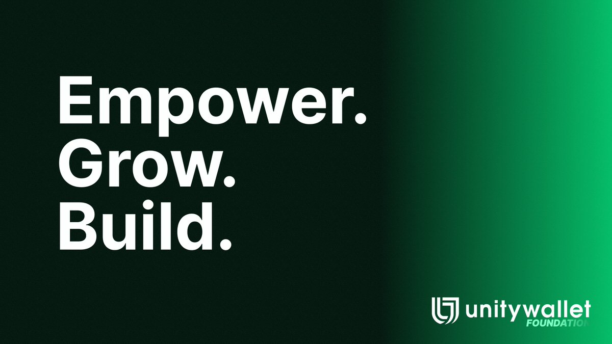 💪 Empowering communities with Web3 tools 
📈 Growing opportunities for financial freedom
🔨 Building the future of inclusive finance

Unity Wallet Foundation is changing the game.