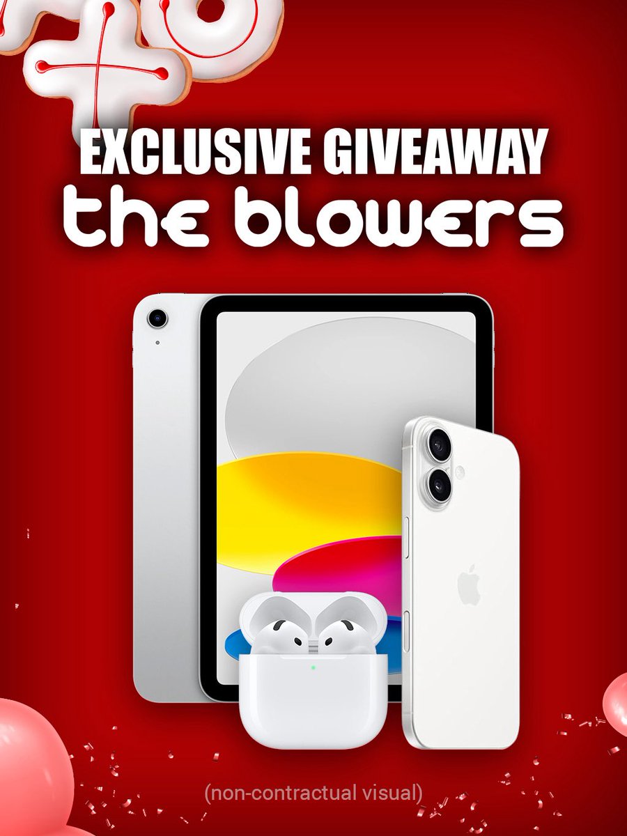 TheBlowers (@theblowers) on Twitter photo ๐ EXCLUSIVE GIVEAWAY @โTheBlowers!
Win an iPhone ๐ฑ, an iPad ๐ป or AirPods ๐
3 winners, 3 amazing prizes ๐ฅ
โ
๐ฆ How to enter:
1๏ธโฃ Follow @โTheBlowers
2๏ธโฃ RT this tweet
3๏ธโฃ Drop your username in the comments ๐
โ
โ ๏ธ Not signed up yet?
Head over to ๐ TheBlowers.com/contest
โ
๐ ๐ EXCLUSIVE GIVEAWAY @โTheBlowers!
Win an iPhone ๐ฑ, an iPad ๐ป or AirPods ๐
3 winners, 3 amazing prizes ๐ฅ
โ
๐ฆ How to enter:
1๏ธโฃ Follow @โTheBlowers
2๏ธโฃ RT this tweet
3๏ธโฃ Drop your username in the comments ๐
โ
โ ๏ธ Not signed up yet?
Head over to ๐ TheBlowers.com/contest
โ
๐