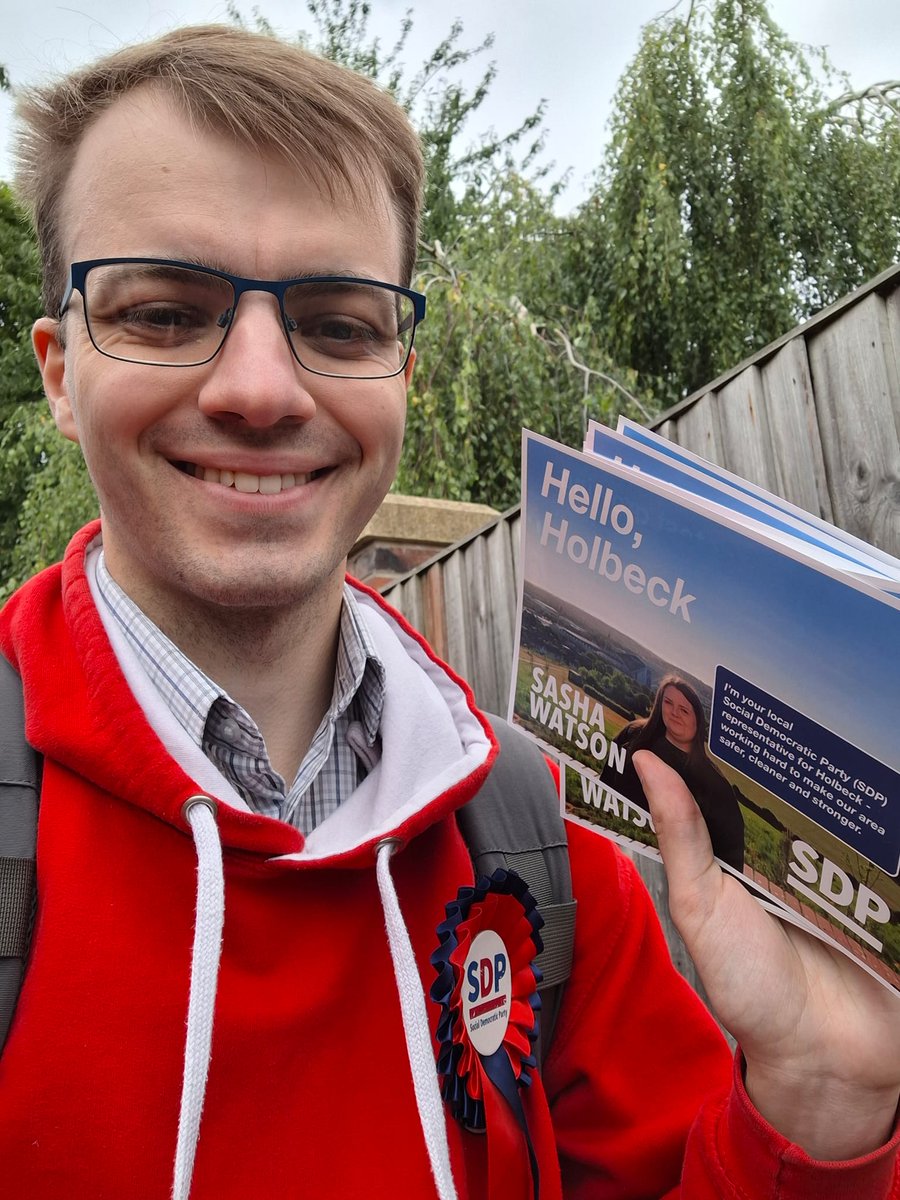 Young Social Democrats (YSD) (@sdpyouthuk) on Twitter photo Out and about - another day, another campaign!
Our chair <a href="/WilliamsAdamUK/">Adam Williams SDP/YSD</a> is spending today campaigning in Holbeck for our local SDP candidate, <a href="/SashaWatsonSDP/">Sasha Watson</a>. Lovely day for a spot of leafletting!
<a href="/SDPhq/">Social Democratic Party</a> <a href="/SDPYorksHumber/">SDP Yorks & Humber</a> <a href="/WilliamClouston/">William Clouston SDP</a> Out and about - another day, another campaign!
Our chair <a href="/WilliamsAdamUK/">Adam Williams SDP/YSD</a> is spending today campaigning in Holbeck for our local SDP candidate, <a href="/SashaWatsonSDP/">Sasha Watson</a>. Lovely day for a spot of leafletting!
<a href="/SDPhq/">Social Democratic Party</a> <a href="/SDPYorksHumber/">SDP Yorks & Humber</a> <a href="/WilliamClouston/">William Clouston SDP</a>