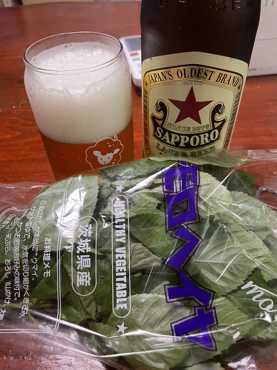 暑さに負けたのでモロヘイヤちぎりながら赤星やってます。