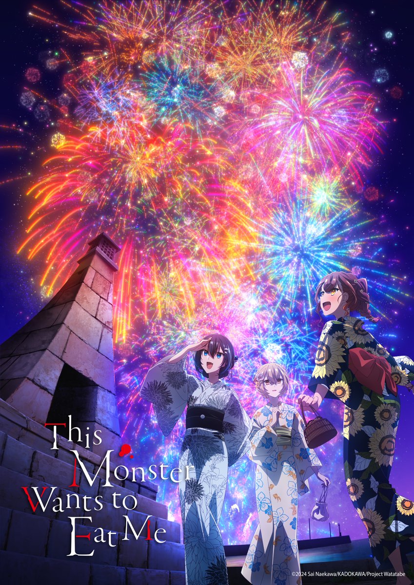 PONY CANYON ANIME (@ponycan_anime) on Twitter photo 🧜#anime #ThisMonsterWantstoEatMe aka #watatabe
How’s your summer going so far? ☀️
Hinako, Shiori, and Miko enjoying a summer festival in traditional yukata👘
🌊Streaming scheduled on Thursday, October 2nd✨
📺Trailer: youtu.be/sGCfgvjn4CU
<a href="/wttb_tv/">「私を喰べたい、ひとでなし」TVアニメ公式</a> <a href="/Crunchyroll/">Crunchyroll</a> 🧜#anime #ThisMonsterWantstoEatMe aka #watatabe
How’s your summer going so far? ☀️
Hinako, Shiori, and Miko enjoying a summer festival in traditional yukata👘
🌊Streaming scheduled on Thursday, October 2nd✨
📺Trailer: youtu.be/sGCfgvjn4CU
<a href="/wttb_tv/">「私を喰べたい、ひとでなし」TVアニメ公式</a> <a href="/Crunchyroll/">Crunchyroll</a>