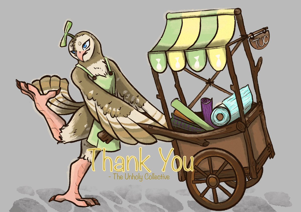 I have finally put together some cute art of Caspian! For those of you who don’t know, Caspian was meant to be the face of TUC (they are literally on the logo) but I basically never draw them! The travesty.

Anyway here is my new thank you card art.

#furry #furryart #furryartist