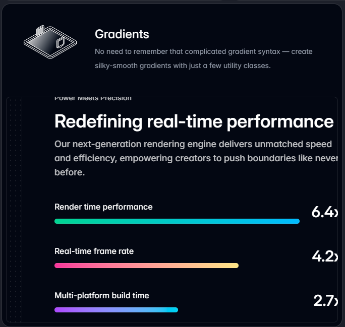 rebane2001's tweet image. this demo talks about the &quot;compilcated gradient syntax&quot;

which like, what? you can just do linear-gradient(90deg, #000, #F0F, #FFF)

the only &quot;complicated&quot; bit is remembering the word &quot;linear&quot;