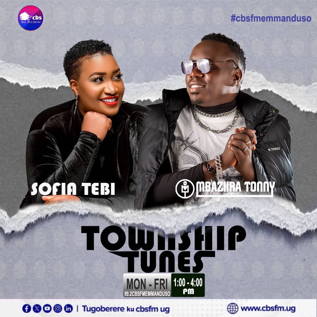 Vibe with Sofia Tebi & Mbazira Tonny every weekday on Township Tunes  Mon–Fri | 1–4PM | 89.2 #EmmandusoUpdates