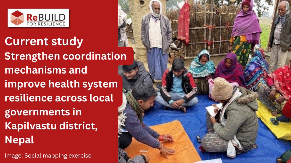 ReBUILD for Resilience (@rebuildrpc) on Twitter photo Current study from the <a href="/HERDIntl/">HERD International</a> team...
Strengthen coordination mechanisms & improve health system resilience across local governments in Kapilvastu, Nepal
Co-creating intensive interventions at our learning site, including maternal health care uptake
buff.ly/SIXmhfU Current study from the <a href="/HERDIntl/">HERD International</a> team...
Strengthen coordination mechanisms & improve health system resilience across local governments in Kapilvastu, Nepal
Co-creating intensive interventions at our learning site, including maternal health care uptake
buff.ly/SIXmhfU