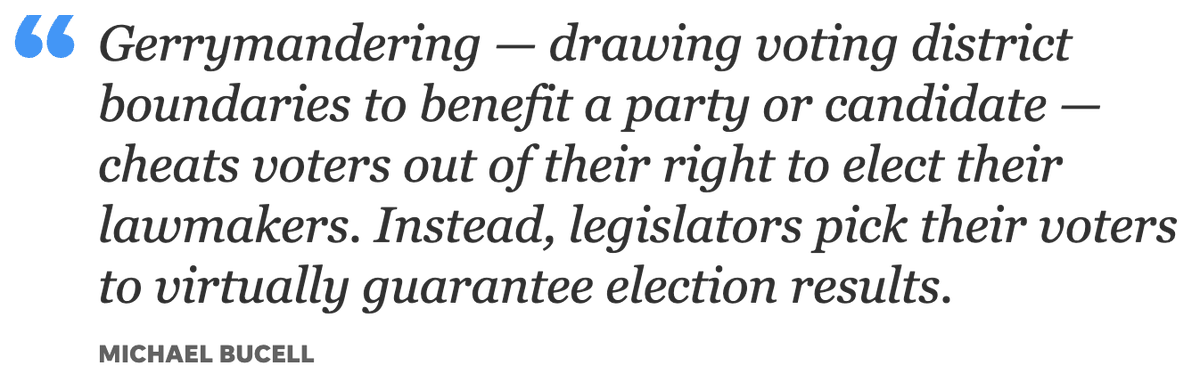 Gerrymandering cheats voters out of the right to pick their legislators. Ask your legislators to help end the blatant conflict of interest of party leaders drawing district maps.
goerie.com/story/opinion/…