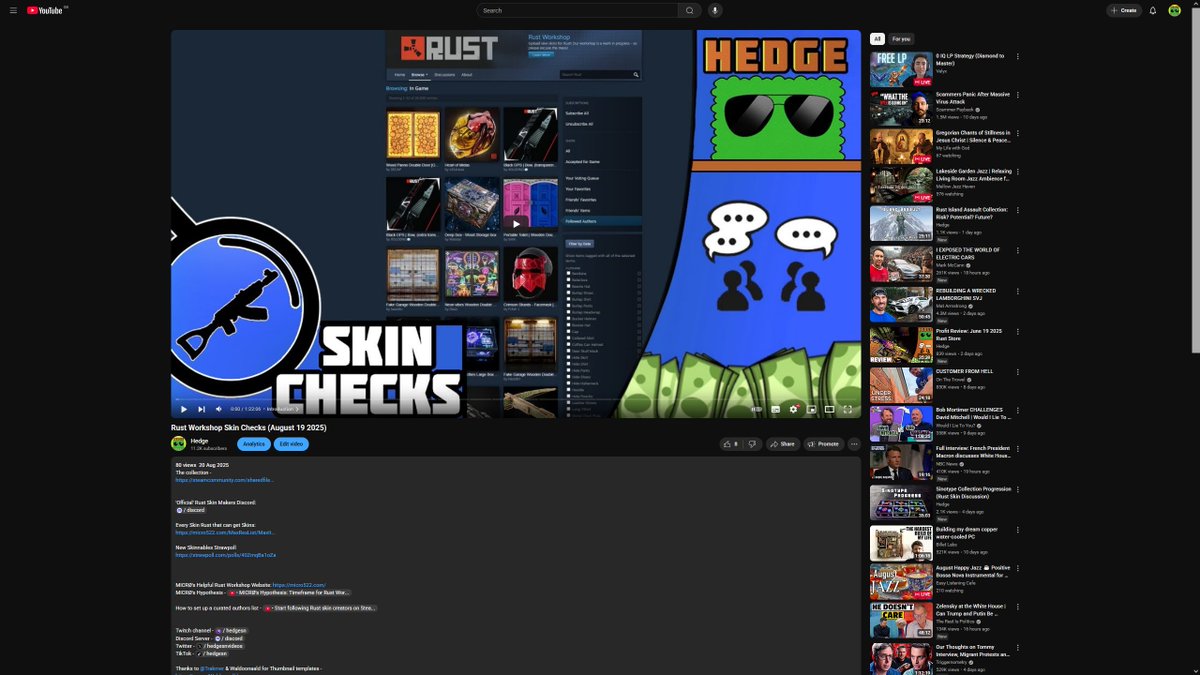 Take a look with me as we identify continuations of collections (and see whats new!)
Let's talk strategy with an eye on profits from this week.
#rust #playrust #rustskins
Collection Link: steamcommunity.com/sharedfiles/fi…
Check the description for chapters!
Video - youtube.com/watch?v=_3vBpq…