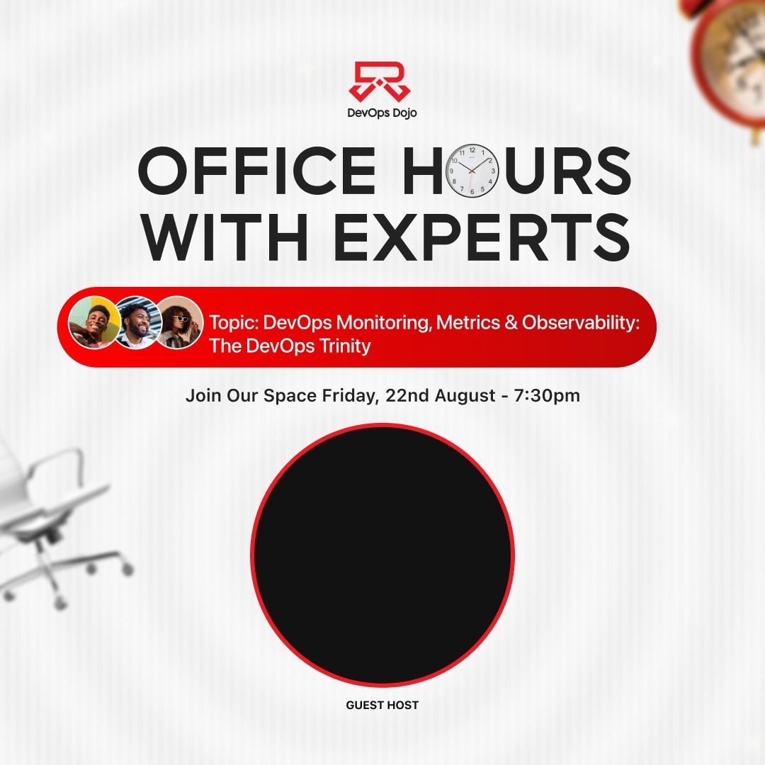 thedevopsdojo's tweet photo. Join us this Friday at 7:30pm for an insightful session on DevOps
Monitoring, Metrics, and Observability. Discover how these three pillars form the DevOps Trinity and learn from industry experts during our Office Hours with Experts series! 
#thedevopsdojo #thedevopsdojocommunity https://t.co/GPBO0g3YTa