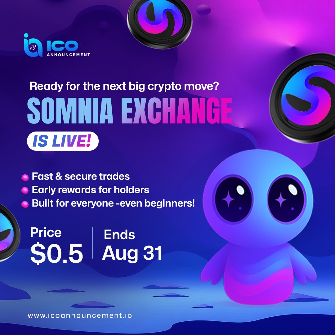 🚀 Somnia Exchange ($NIA) is LIVE! Trade fast, earn early rewards, and join  the next big crypto move before Aug 31! Visit: https://t.co/R1lh4fBP3w  #SomniaExchange #NIA #CryptoLaunch #NextBigCrypto #CryptoTrading  #EarlyRewards #AltcoinGem