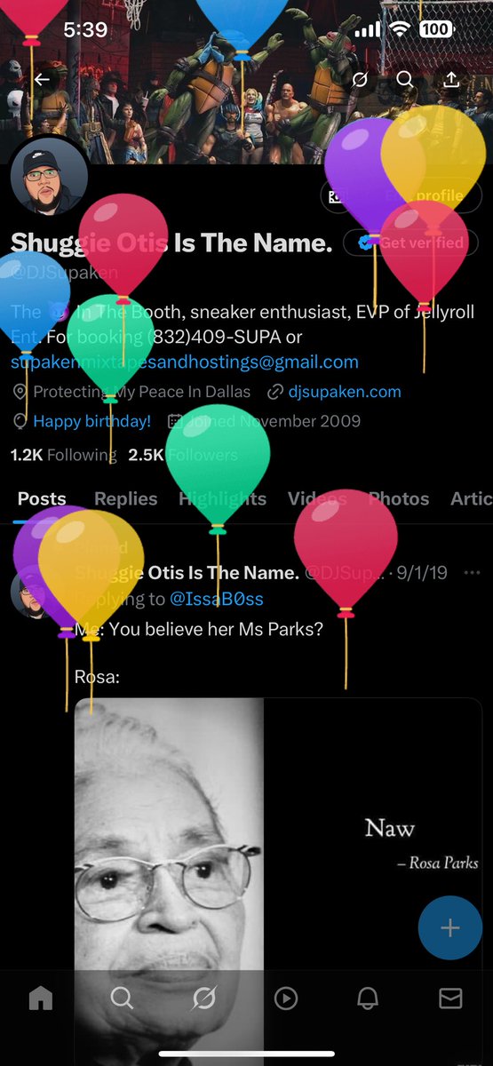 It’s balloons on my page.