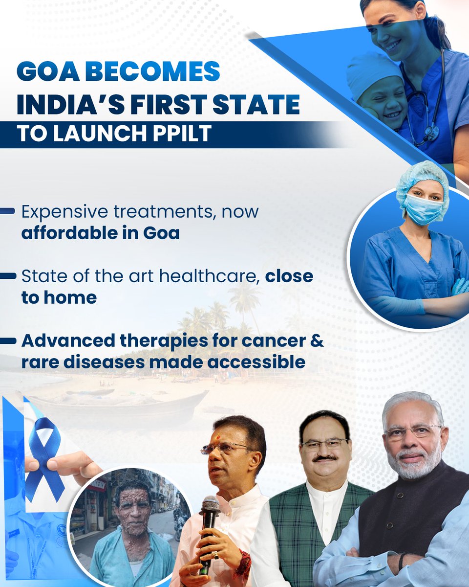 Squint Neon (@thesquind) on Twitter photo Goa creates history as India’s first state to launch PPILT
✅ Expensive treatments now affordable in Goa
✅ State-of-the-art healthcare, close to home
✅ Advanced therapies for cancer & rare diseases made accessible
Grt work <a href="/visrane/">Vishwajit Rane</a> Goa creates history as India’s first state to launch PPILT
✅ Expensive treatments now affordable in Goa
✅ State-of-the-art healthcare, close to home
✅ Advanced therapies for cancer & rare diseases made accessible
Grt work <a href="/visrane/">Vishwajit Rane</a>